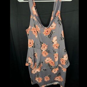 Plus size off the shoulder floral dress